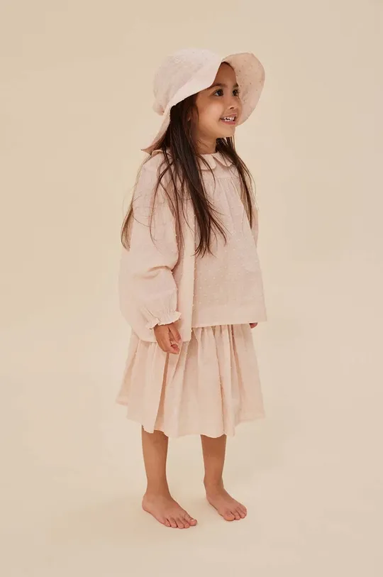 розовый Детская хлопковая юбка Konges Sløjd Для девочек