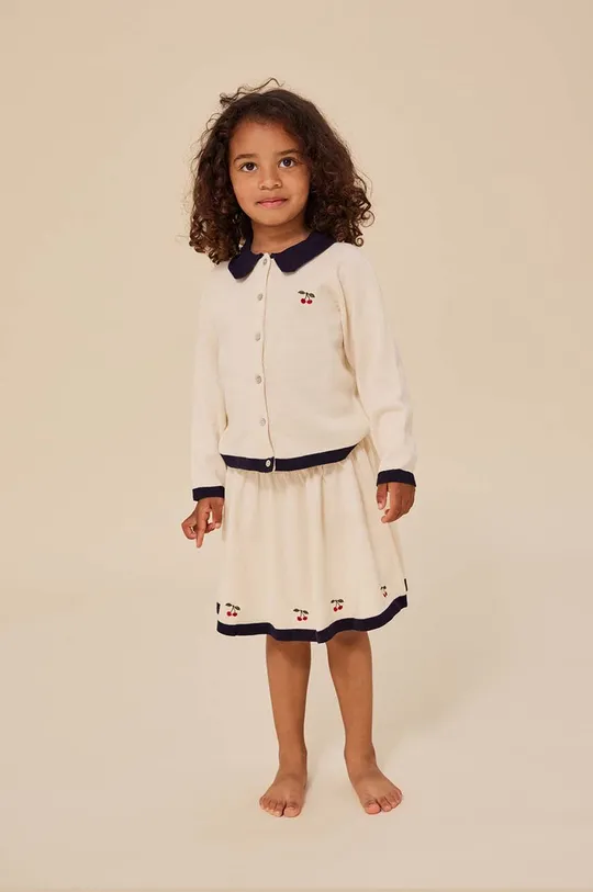 bijela Dječje pamučna haljina Konges Sløjd Za djevojčice