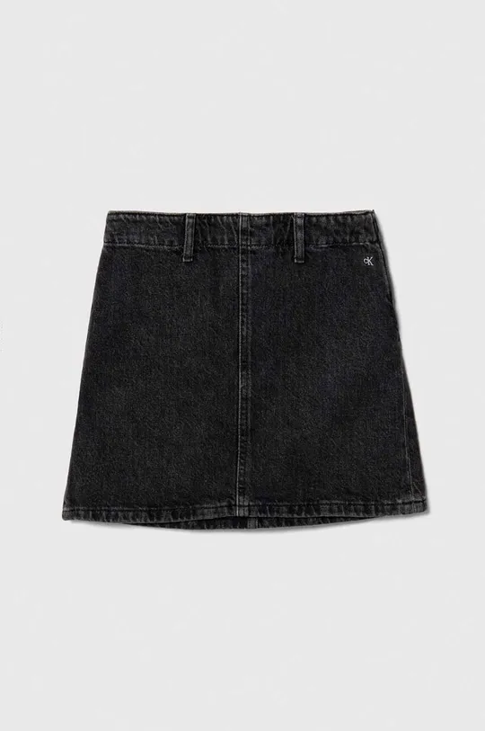 crna Dječja traper suknja Calvin Klein Jeans Za djevojčice