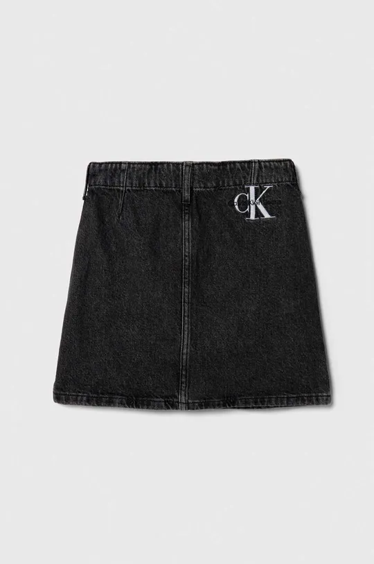 Дитяча джинсова спідниця Calvin Klein Jeans чорний