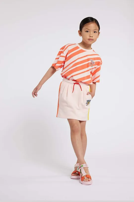 розовый Детская хлопковая юбка Kenzo Kids