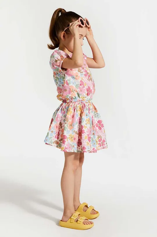 roza Dječje pamučna haljina Coccodrillo Za djevojčice
