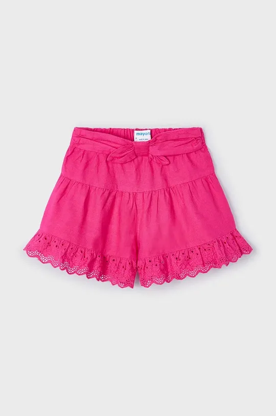 розовый Детские хлопковые шорты Mayoral Для девочек