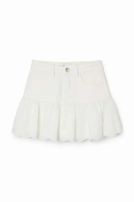 белый Детская джинсовая юбка Desigual Для девочек