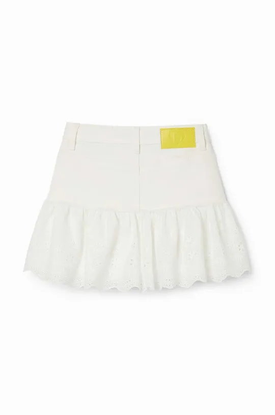 Παιδική τζιν φούστα Desigual λευκό