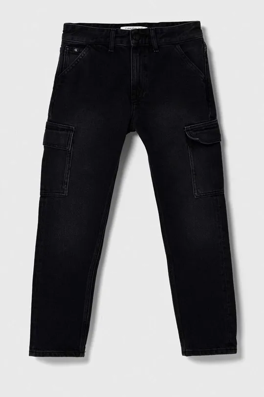 črna Bombažne kavbojke Calvin Klein Jeans Fantovski