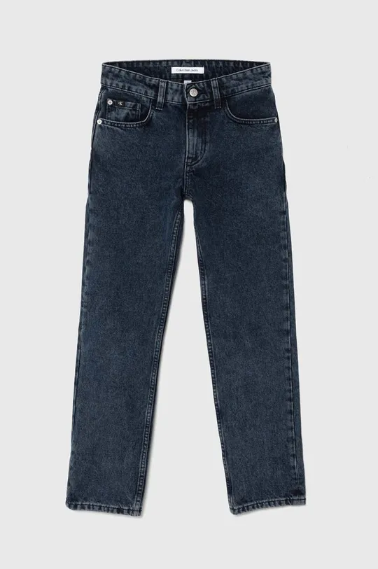 granatowy Calvin Klein Jeans jeansy dziecięce Chłopięcy