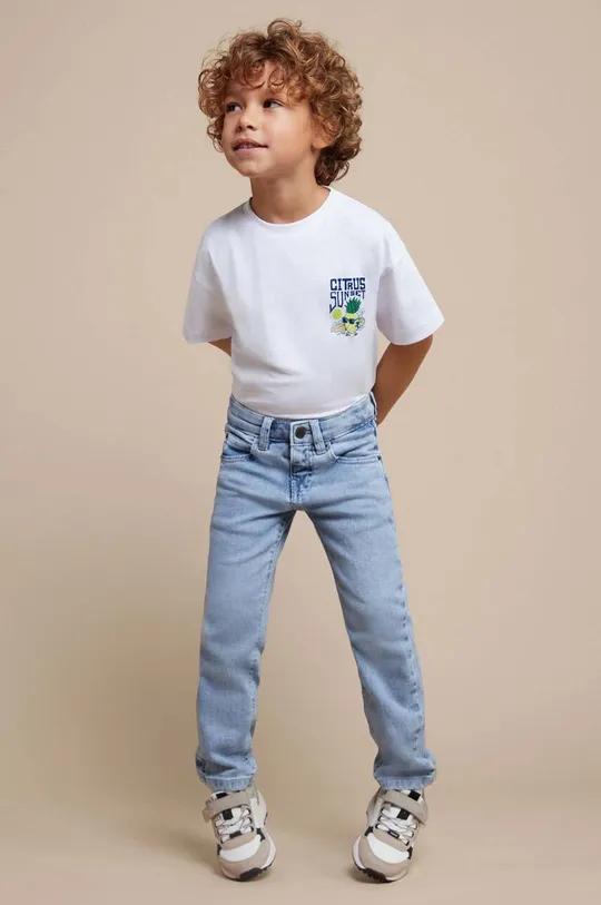 niebieski Mayoral jeansy dziecięce slim fit