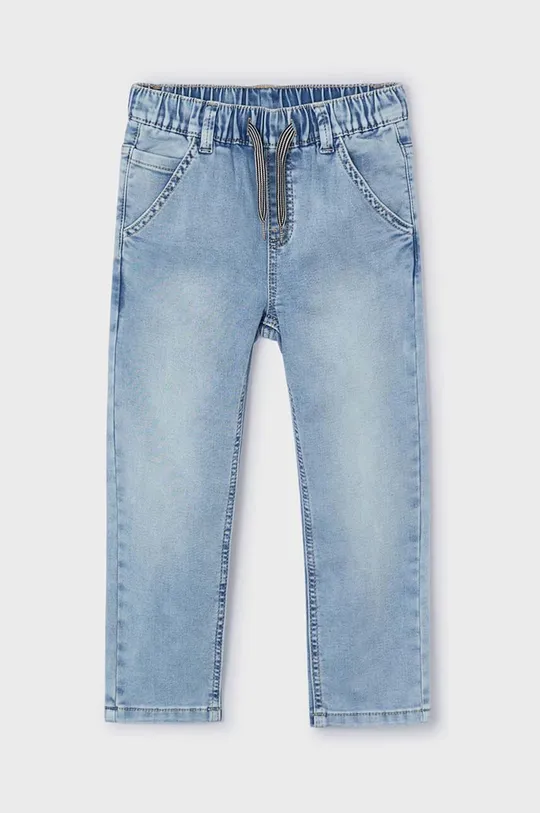 niebieski Mayoral jeansy dziecięce soft denim jogger Chłopięcy