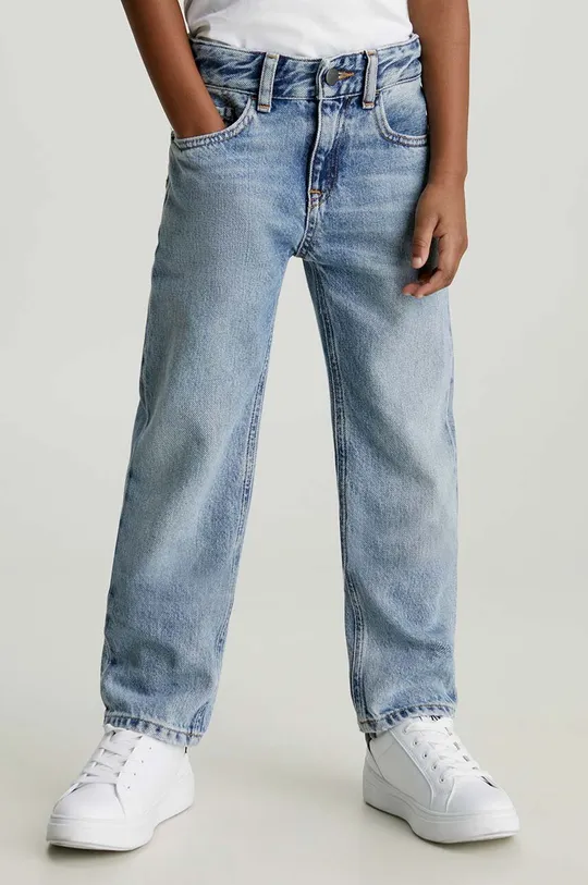 niebieski Calvin Klein Jeans jeansy dziecięce Chłopięcy