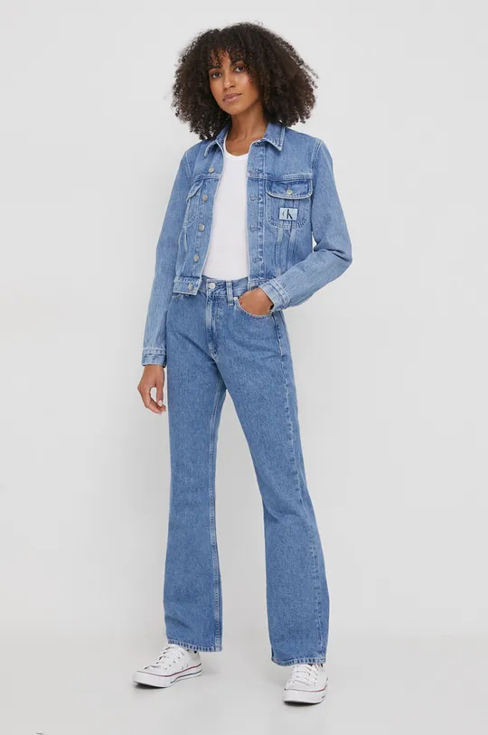 μπλε Τζιν παντελόνι Calvin Klein Jeans Authentic Boot Γυναικεία