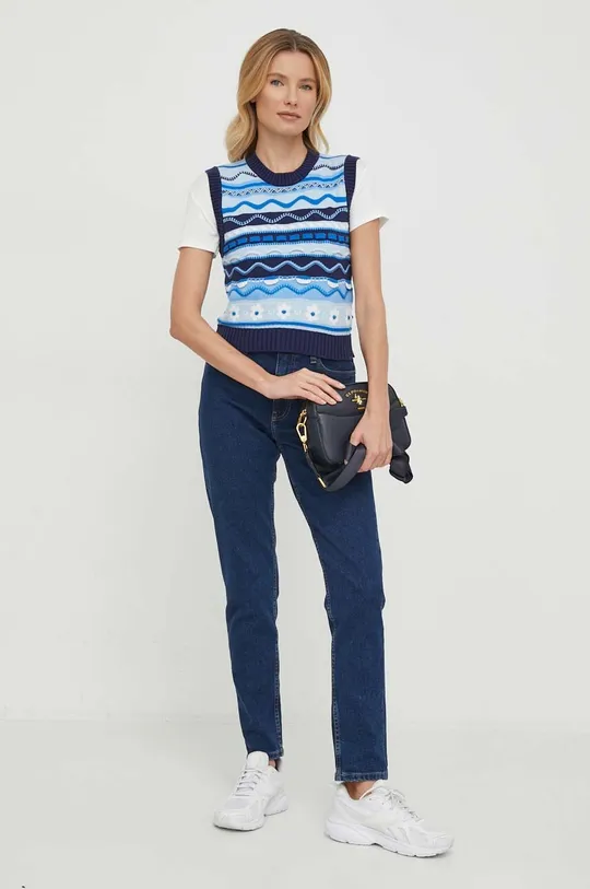 Kavbojke Calvin Klein Jeans mornarsko modra