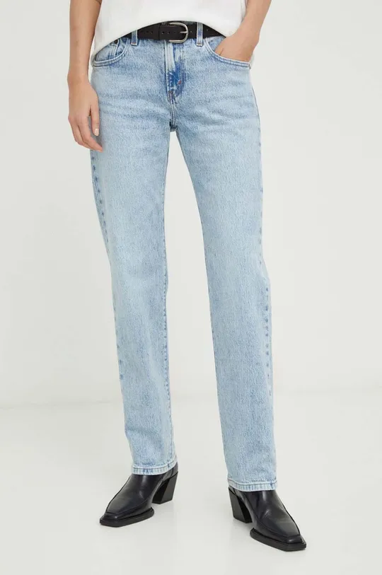 niebieski Levi's jeansy MIDDY STRAIGHT Damski