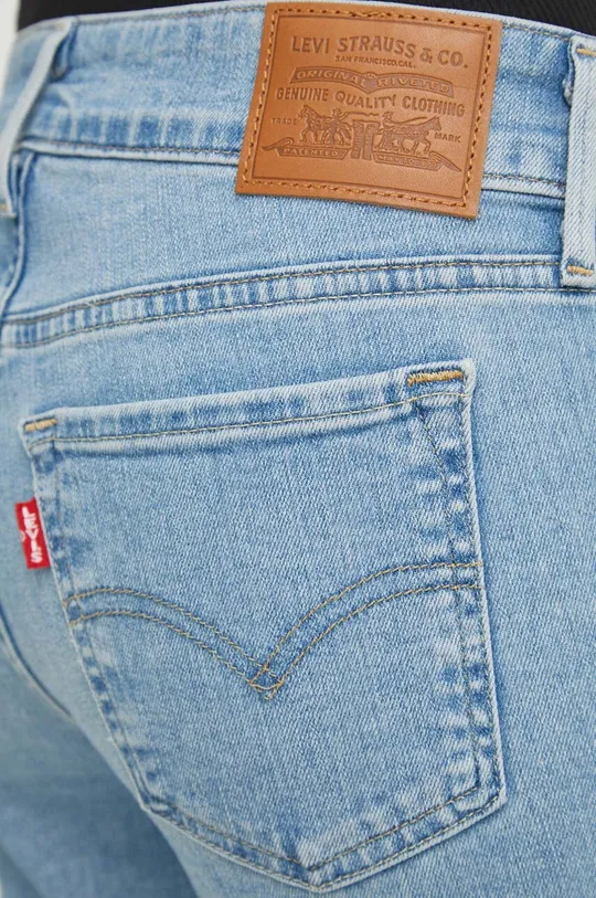 niebieski Levi's jeansy 711 DOUBLE BUTTON