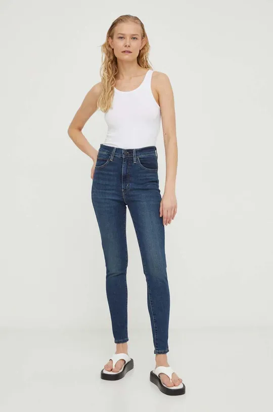 Τζιν παντελόνι Levi's RETRO HIGH SKINNY σκούρο μπλε