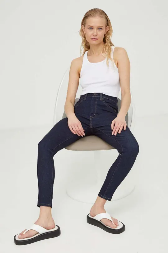 Τζιν παντελόνι Levi's RETRO HIGH SKINNY σκούρο μπλε