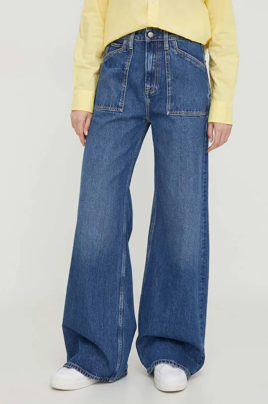 μπλε Τζιν παντελόνι Pepe Jeans WIDE LEG JEANS UHW UTILITY Γυναικεία