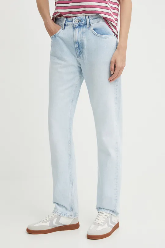 niebieski Pepe Jeans jeansy STRAIGHT JEANS HW Damski