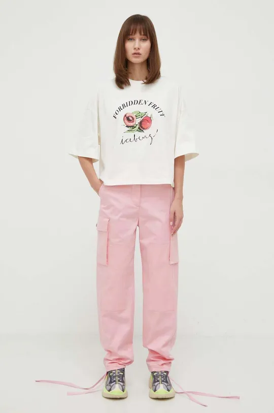 Παντελόνι Moschino Jeans ροζ