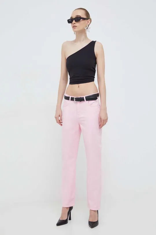 Джинси Moschino Jeans рожевий