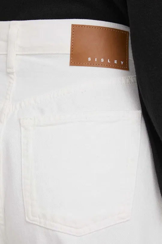 biały Sisley jeansy