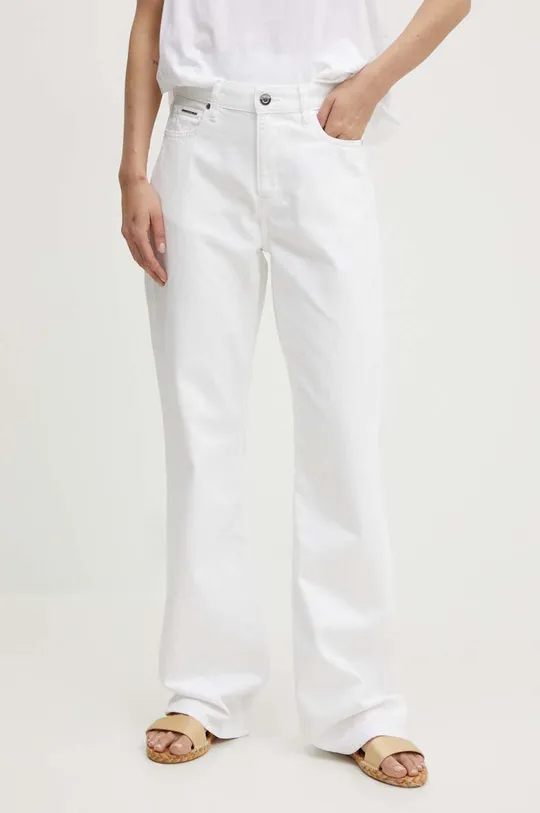 λευκό Τζιν παντελόνι Calvin Klein Γυναικεία