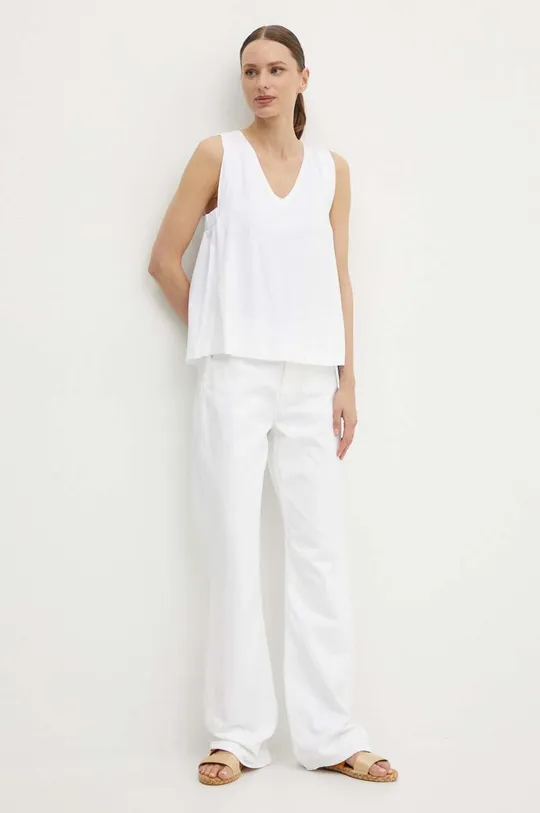 Τζιν παντελόνι Calvin Klein λευκό