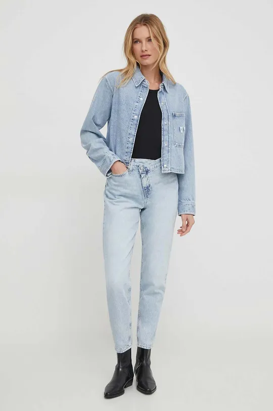 niebieski Calvin Klein Jeans jeansy Mom Jean
