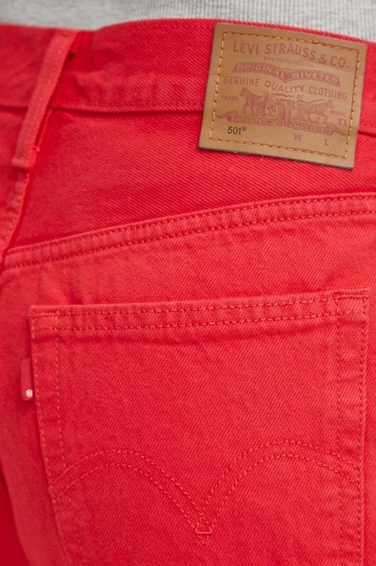κόκκινο Τζιν παντελόνι Levi's 501 CROP