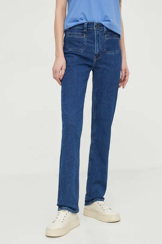 granatowy Levi's jeansy 724 TAILORED Damski