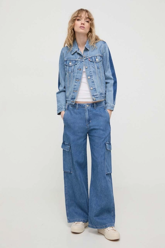 Kavbojke Levi's BAGGY CARGO DENIM modra