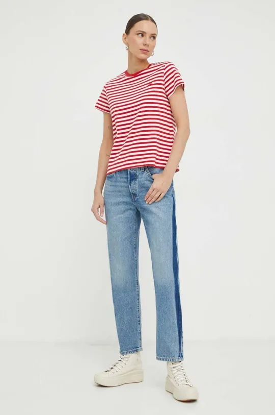 Τζιν παντελόνι Levi's 501 CROP μπλε