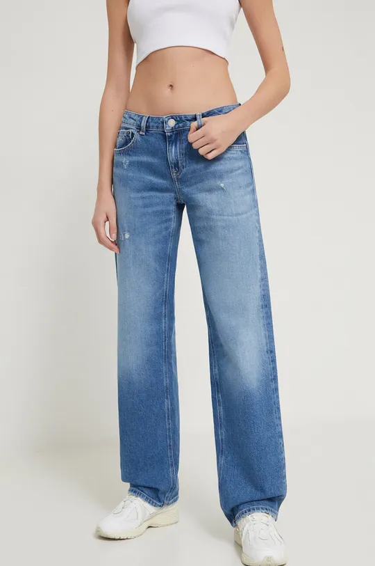 niebieski Tommy Jeans jeansy Sophie Damski
