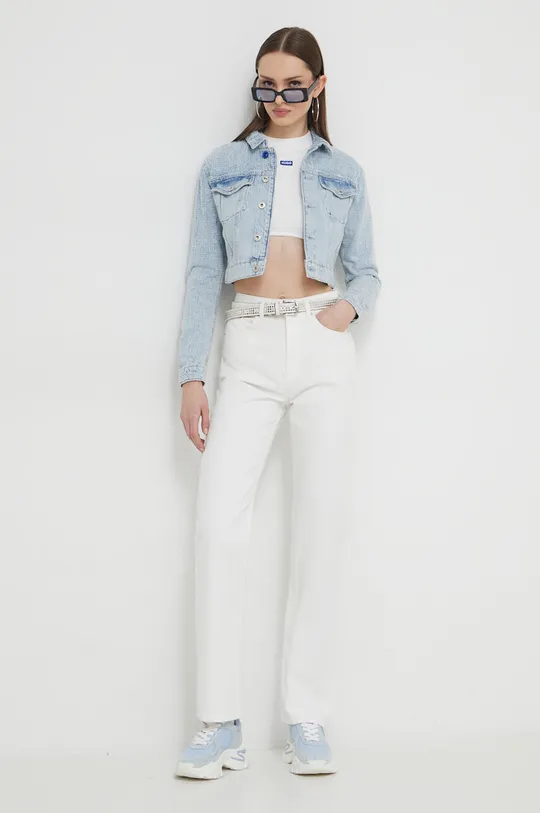 Τζιν παντελόνι Karl Lagerfeld Jeans λευκό