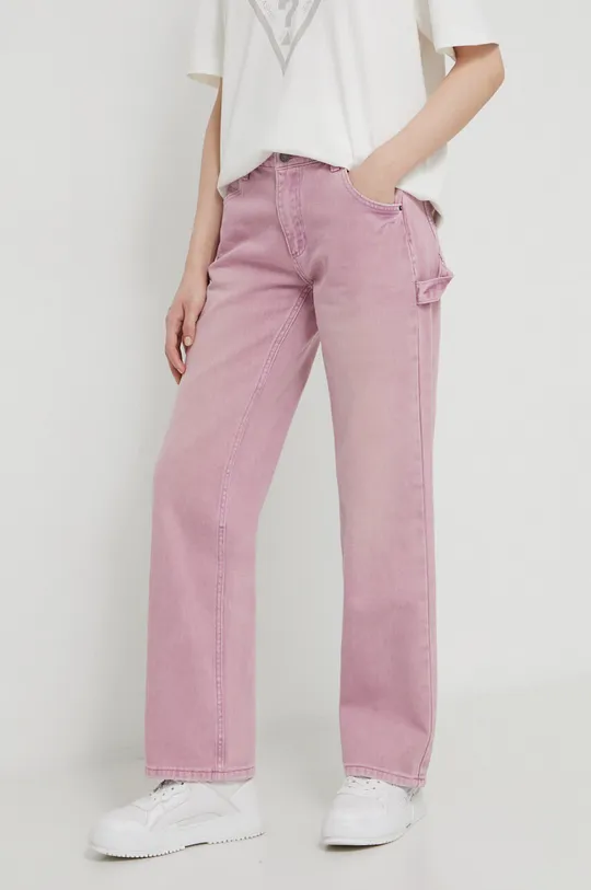 ροζ Τζιν παντελόνι Guess Originals Γυναικεία