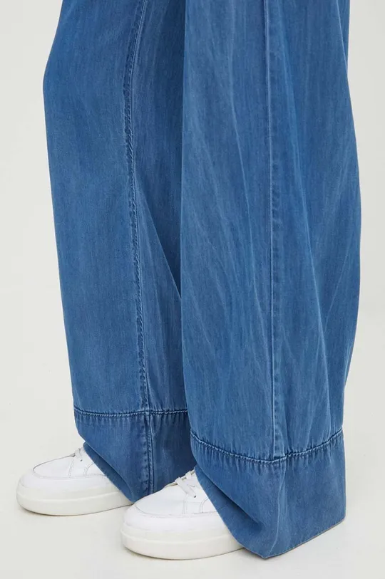 modrá Nohavice Pepe Jeans LOOSE ST PANTS UHW TENCEL