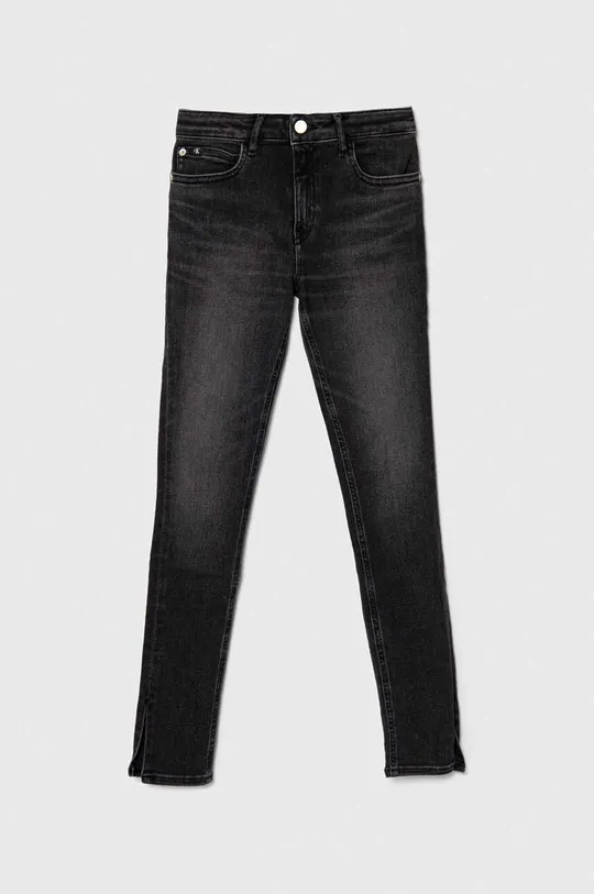 czarny Calvin Klein Jeans jeansy dziecięce Dziewczęcy