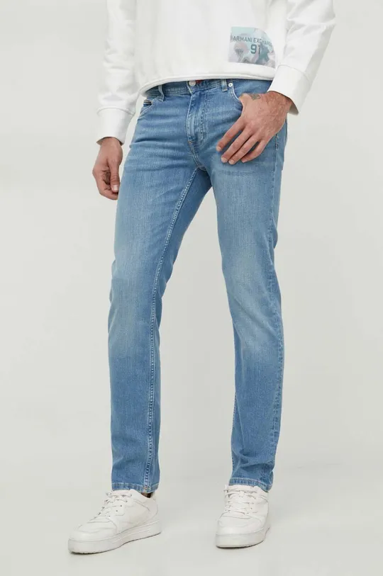 niebieski Tommy Hilfiger jeansy Denton Męski