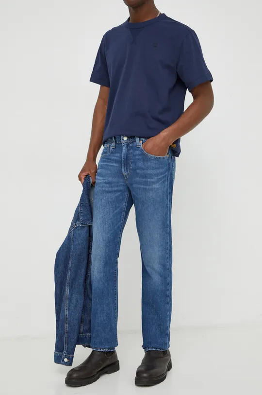 niebieski Levi's jeansy 502 TAPER Męski