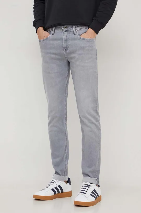 szary Pepe Jeans jeansy SLIM JEANS Męski