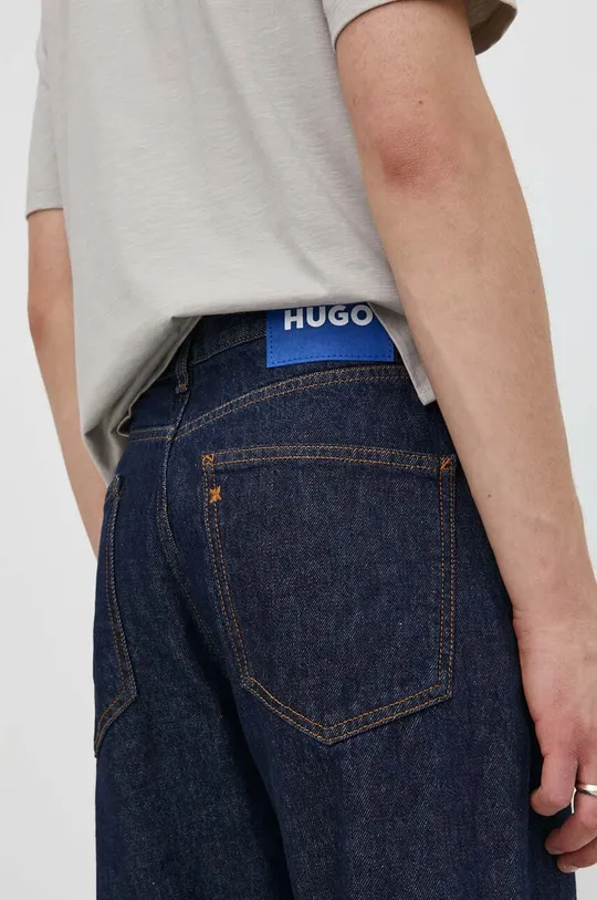 granatowy Hugo Blue jeansy
