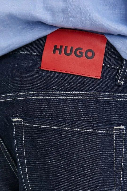 blu navy HUGO jeans con aggiunta di lino