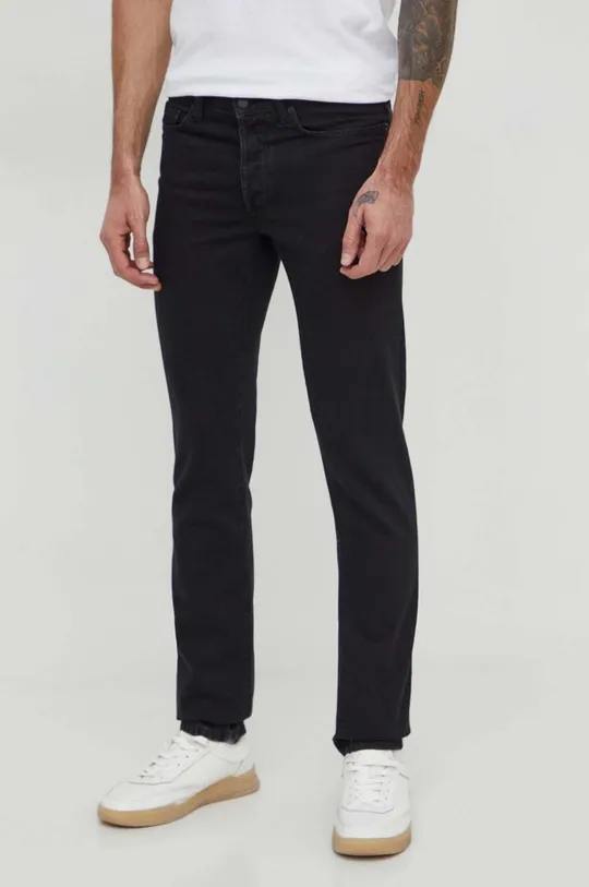 czarny Sisley jeansy Męski