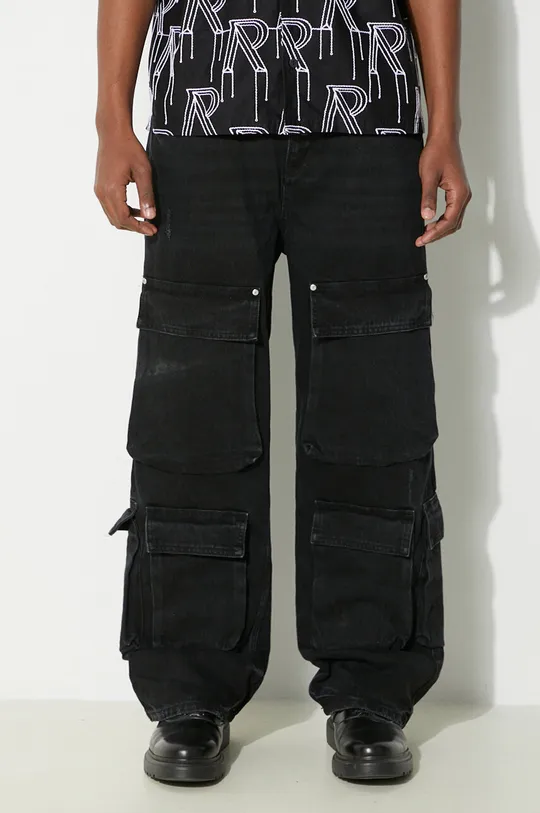 negru Represent jeansi R3Ca De bărbați