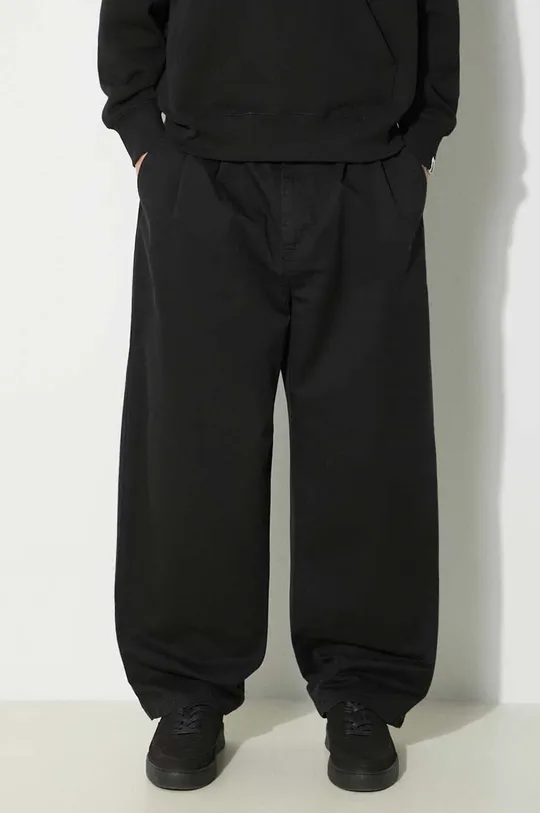 negru Carhartt WIP pantaloni de bumbac Marv Pant De bărbați