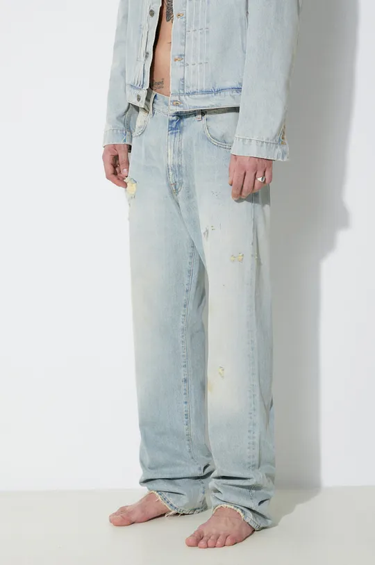 niebieski 424 jeansy Baggy Fit Denim Męski