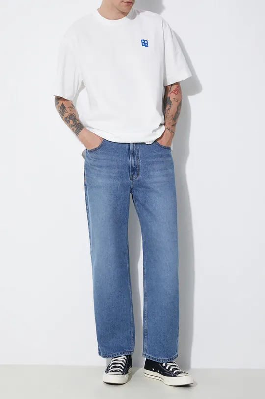 niebieski Ader Error jeansy TRS Tag Jeans Męski