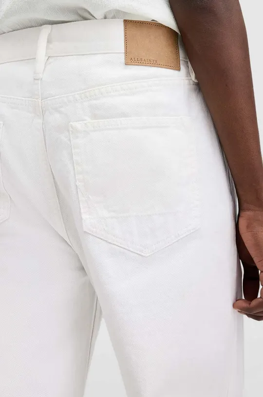 biały AllSaints jeansy bawełniane LENNY