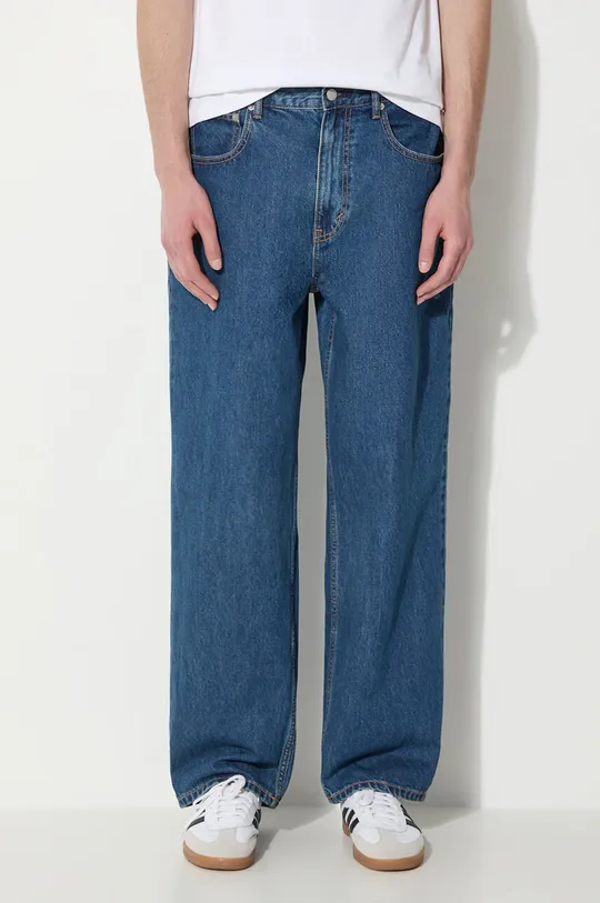 niebieski thisisneverthat jeansy Relaxed Jeans Męski