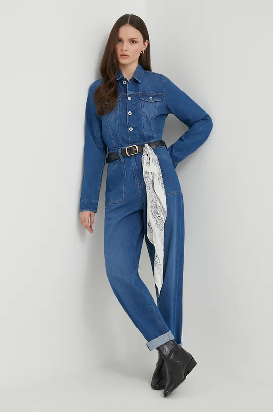 μπλε Ολόσωμη φόρμα τζιν Pepe Jeans HUNTER UTILITY Γυναικεία